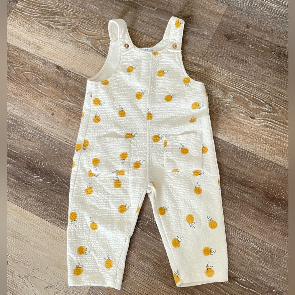 Zara Cream Overalls with Yellow lemons